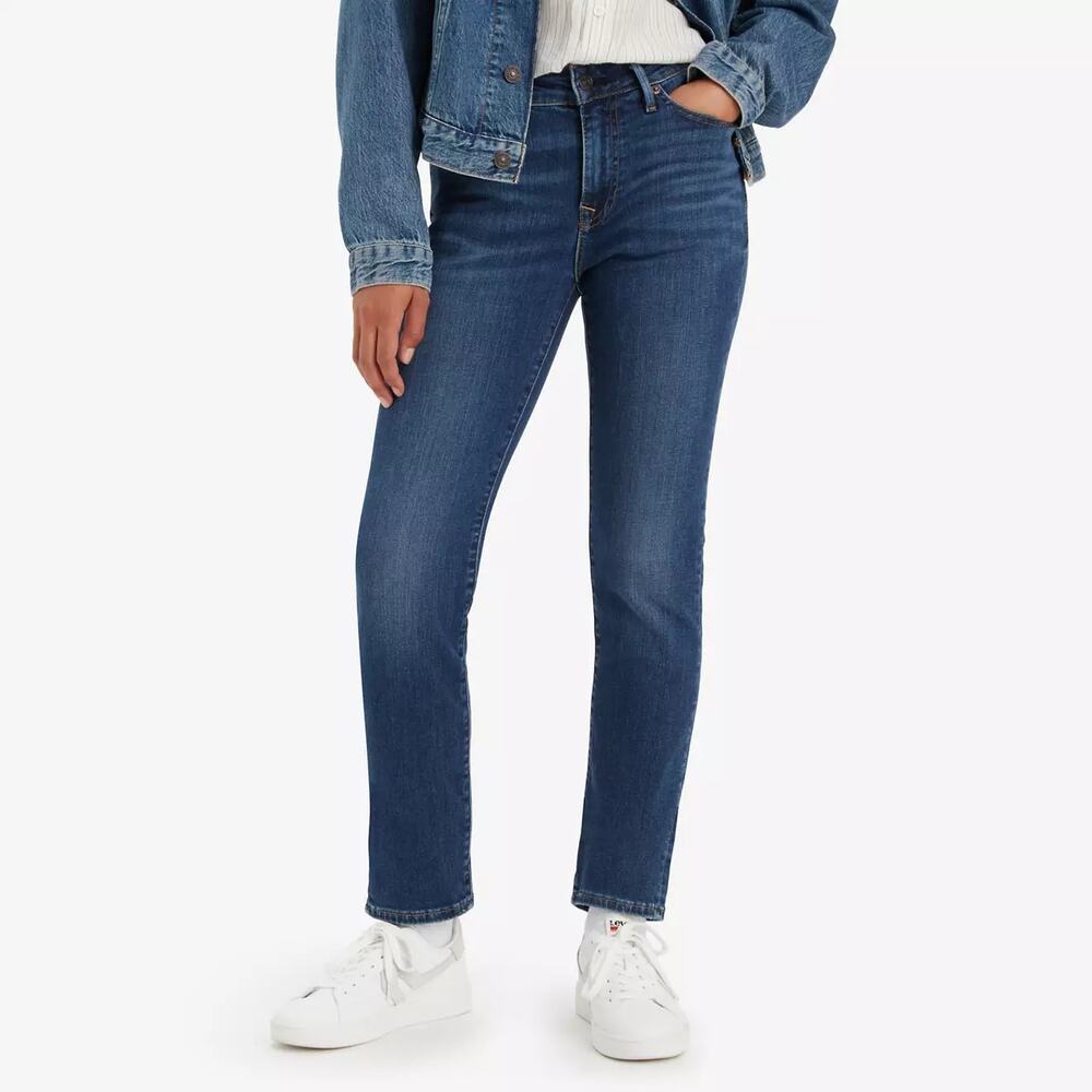 Levis Women's Blue Wave Dark Medium Stretch Jeans Size 28